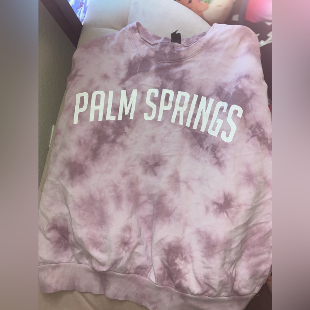 Palm springs sweater tie die purple - XL